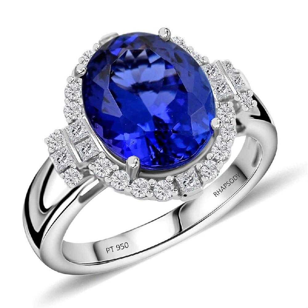 shop lc Rhapsody 950 Platinum AAAA Tanzanite Diamond (E-F VS) (0.70 cts) Ring (10 g) 7.25 ctw