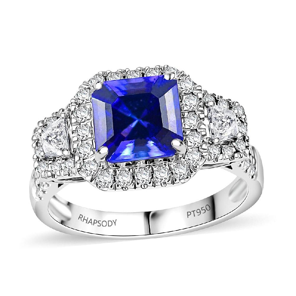 shop lc Rhapsody 950 Platinum AAAA Tanzanite Diamond (E-F VS) Ring 3.56 ctw