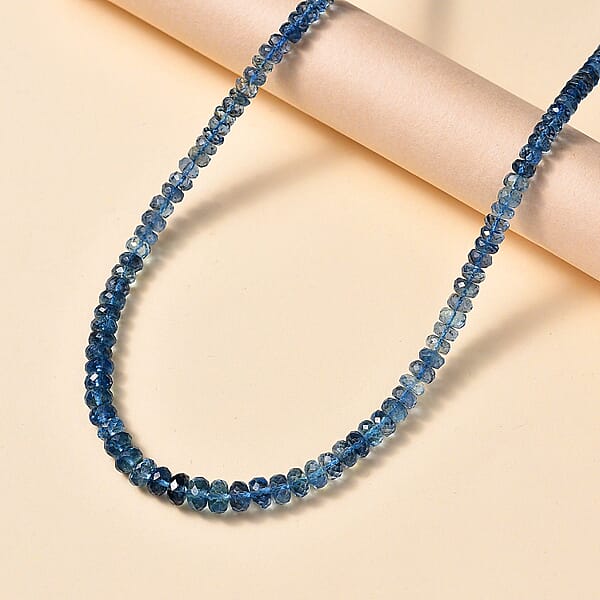 Shop Lc Rhapsody 950 Platinum AAAA Tatu Aquamarine Beaded Graduate Necklace (18-20 Inches) 70.00 Ctw
