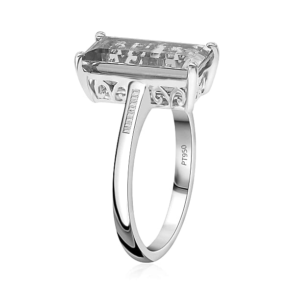 Shop Lc Rhapsody 950 Platinum AAAA Turkizite And E-F VS Diamond Ring 4.75 Grams 5.15 Ctw