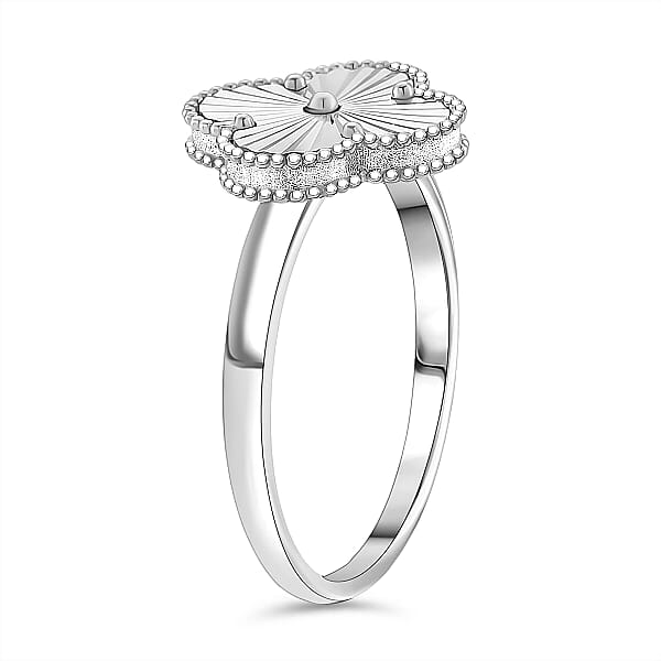 Shop Lc Rhapsody 950 Platinum Clover Ring 5.40 Grams