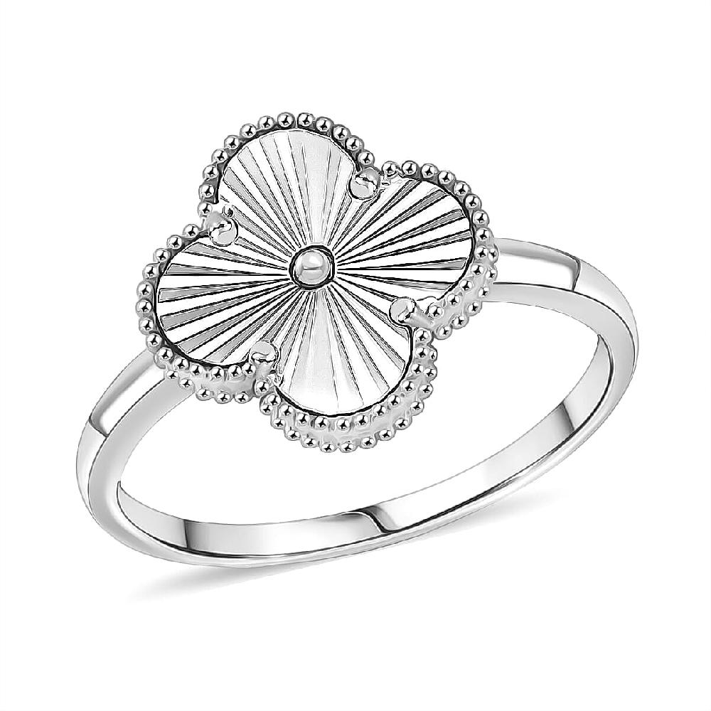 shop lc Rhapsody 950 Platinum Clover Ring 5.40 Grams