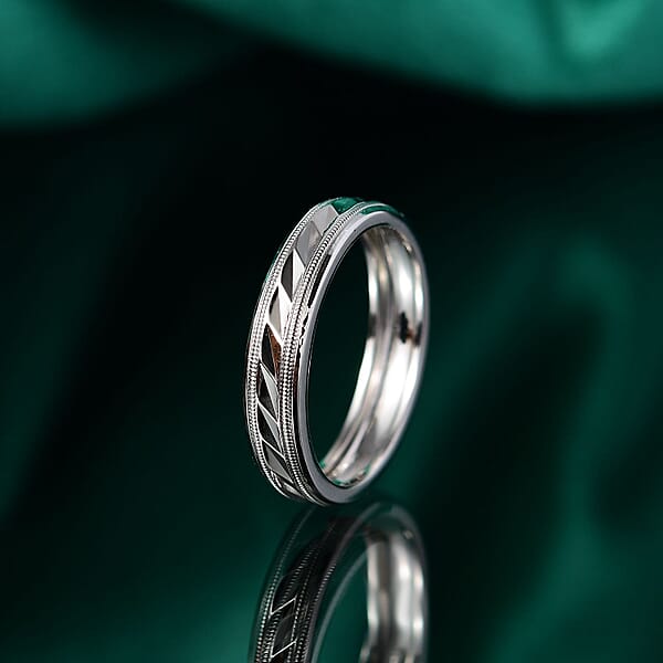 Shop Lc Rhapsody 950 Platinum Diamond-Cut Timeless Harmony Band Ring 5.15 Grams
