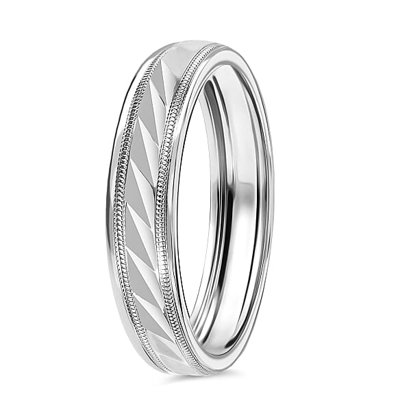 Shop Lc Rhapsody 950 Platinum Diamond-Cut Timeless Harmony Band Ring 5.15 Grams