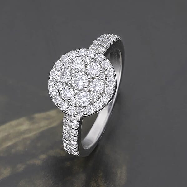 Shop Lc Rhapsody 950 Platinum IGI Certified Diamond Ring 5.75 Grams 1.00 Ctw