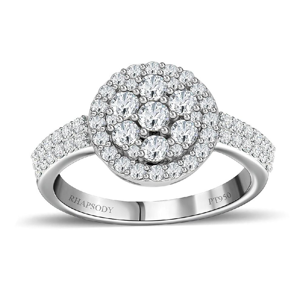 shop lc Rhapsody 950 Platinum IGI Certified Diamond Ring 5.75 Grams 1.00 ctw