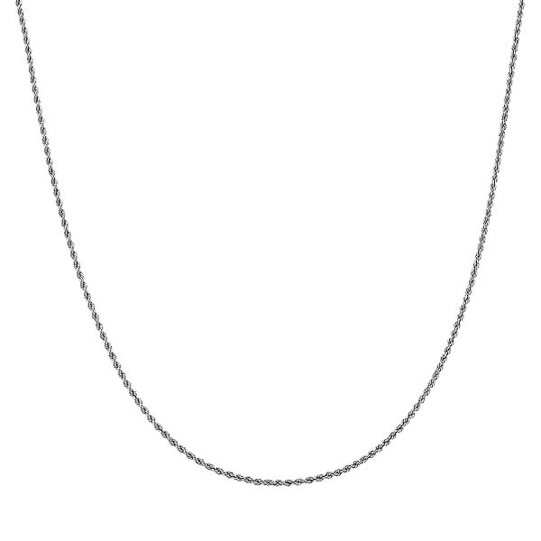 Shop Lc Rhapsody 950 Platinum Rope Chain Necklace (20 Inches) (8.40 Grams)