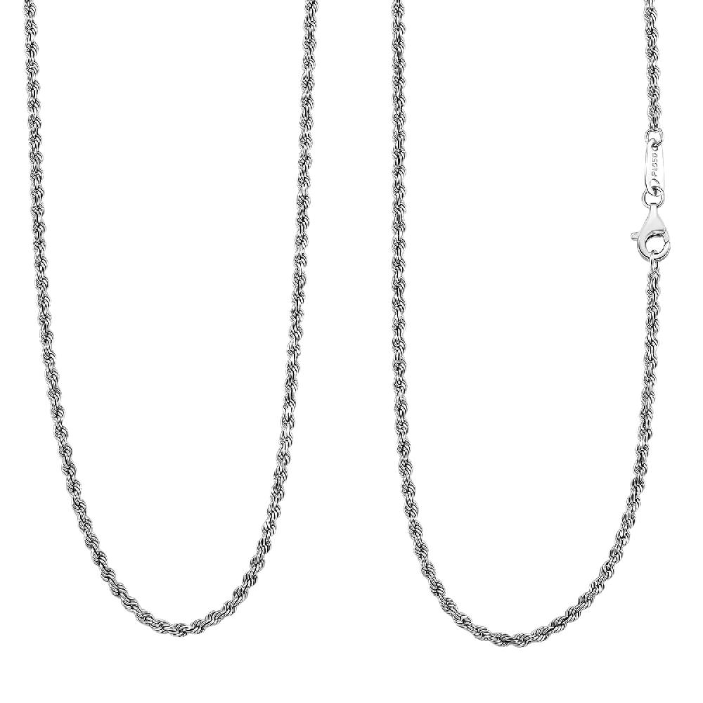 shop lc Rhapsody 950 Platinum Rope Chain Necklace (20 Inches) (8.40 Grams)