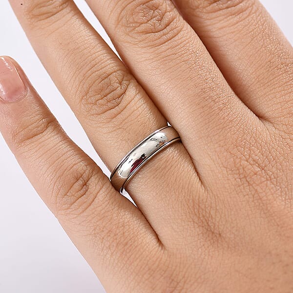 Shop Lc Rhapsody 950 Platinum Spinner Band Ring (6.65 Grams)