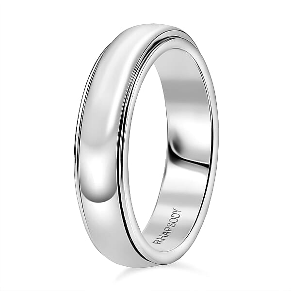 Shop Lc Rhapsody 950 Platinum Spinner Band Ring (6.65 Grams)