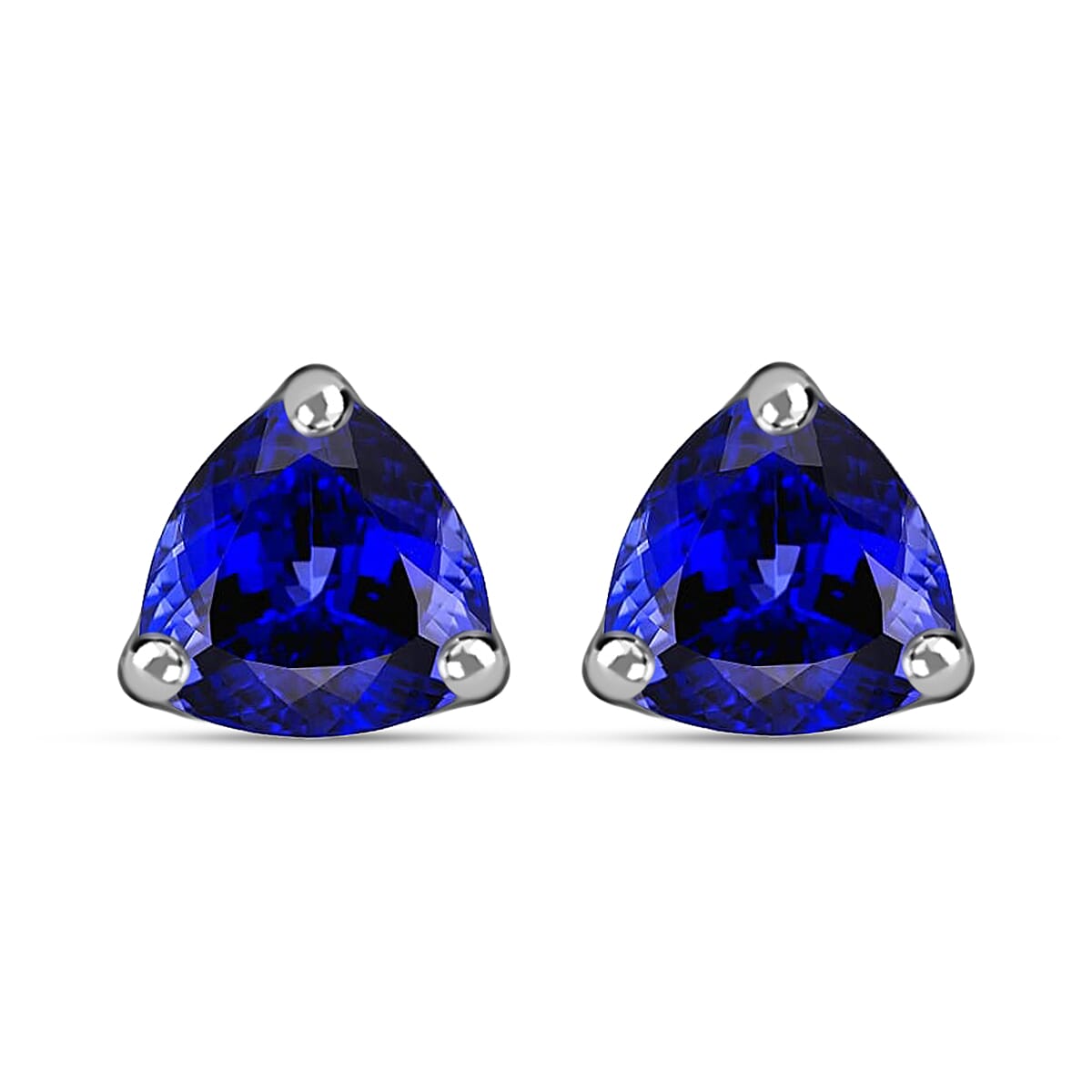 shop lc Rhapsody 950 Platinum Tanzanite 2.50 ctw Earrings Platinum Stud Earrings Tanzanite Solitaire Earrings Solitaire Studs