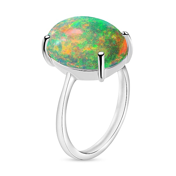 Shop Lc Rhapsody AAAA Ethiopian Welo Opal 5.00 Ctw Solitaire Ring In 950 Platinum 5.50 Grams (Del. In 10-12 Days)