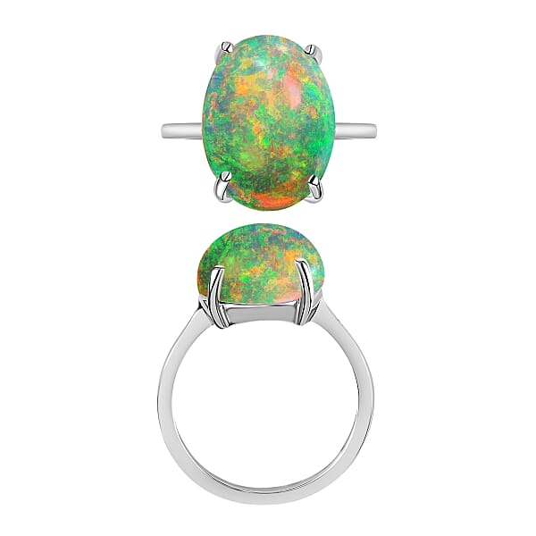 Shop Lc Rhapsody AAAA Ethiopian Welo Opal 5.00 Ctw Solitaire Ring In 950 Platinum 5.50 Grams (Del. In 10-12 Days)