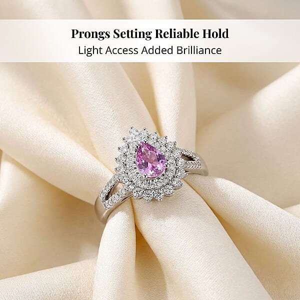 Shop Lc Rhapsody AAAA Madagascar Purple Sapphire And E-F VS Diamond 1.26 Ctw Ring In 950 Platinum 7.25 Grams