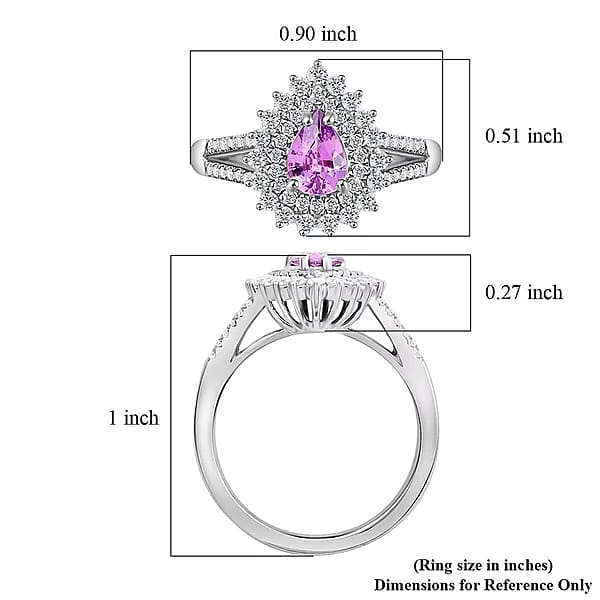 Shop Lc Rhapsody AAAA Madagascar Purple Sapphire And E-F VS Diamond 1.26 Ctw Ring In 950 Platinum 7.25 Grams