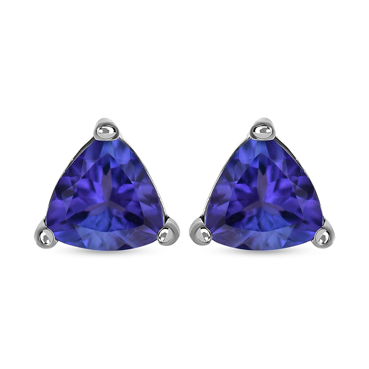 shop lc Rhapsody AAAA Tanzanite 2.70 ctw Solitaire Stud Earrings in 950 Platinum