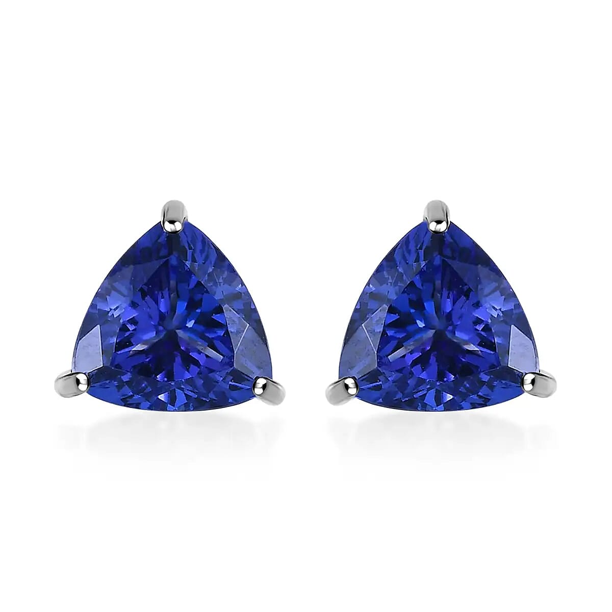 shop lc Rhapsody AAAA Tanzanite 3.10 ctw Solitaire Stud Earrings in 950 Platinum
