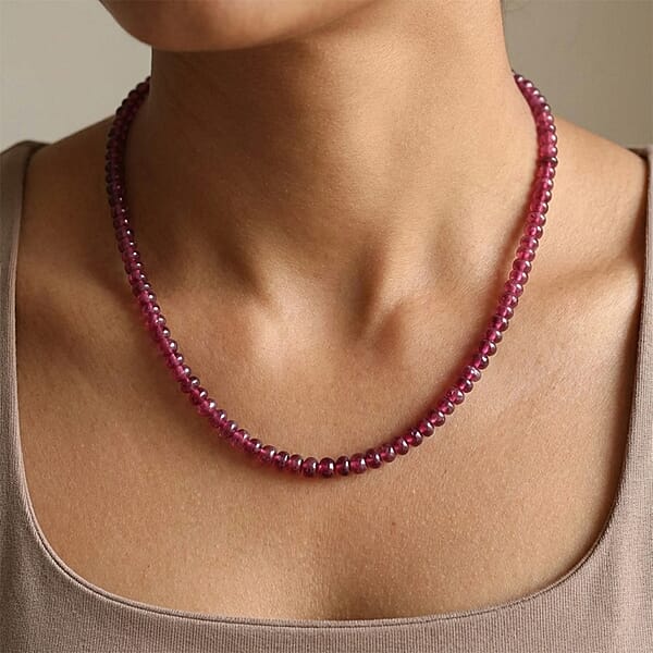 Shop Lc Rhapsody Certified & Appraised AAAA Ouro Fino Rubellite 18 Inch Beaded Necklace In 950 Platinum 75.00 Ctw Rubellite Jewelry Necklace Gift For Her