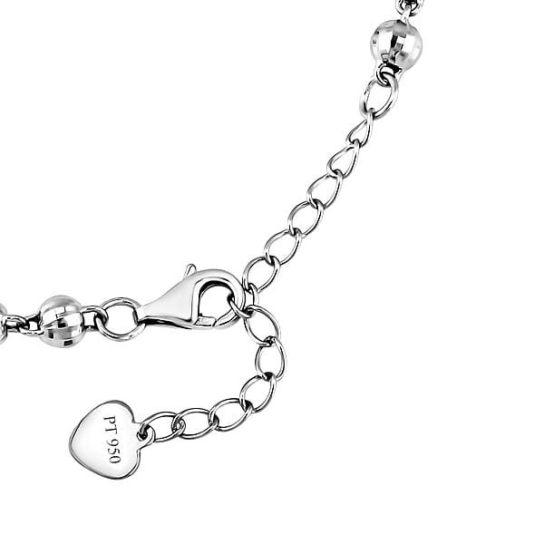 Shop Lc Rhapsody Electroform Bracelet (6.50-8.0 Inches) With Lobster Lock In 950 Platinum (3.3mm 5.50 Grams)