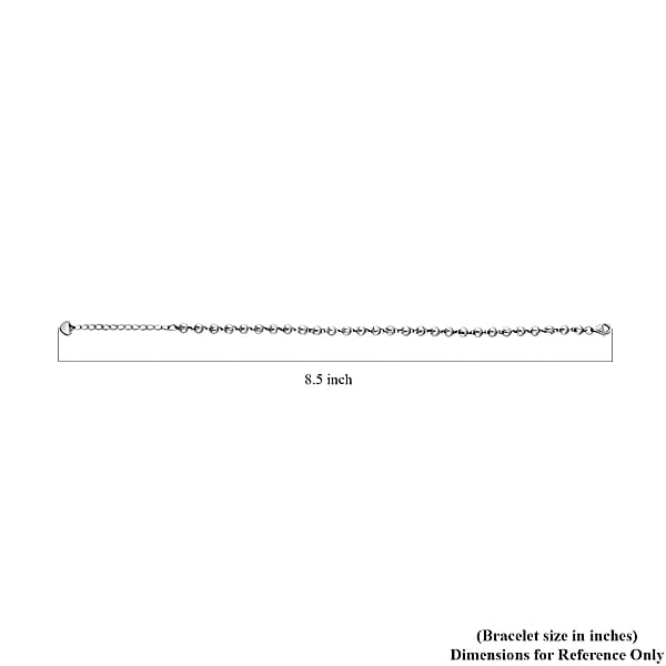 Shop Lc Rhapsody Electroform Bracelet (6.50-8.0 Inches) With Lobster Lock In 950 Platinum (3.3mm 5.50 Grams)