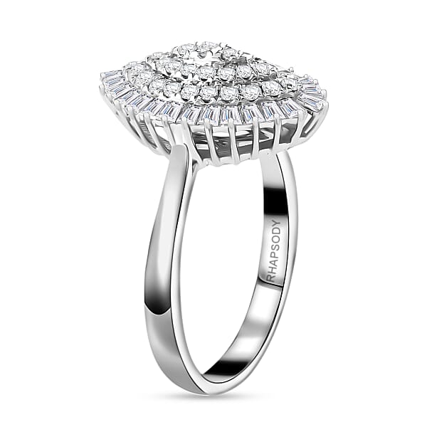 Shop Lc Rhapsody IGI Certified 1.00 Ctw Diamond E-F VS Ring In 950 Platinum 7.70 Grams