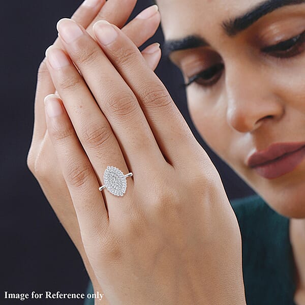Shop Lc Rhapsody IGI Certified 950 Platinum Diamond E-F VS Ring 7.70 Grams 0.85 Ctw