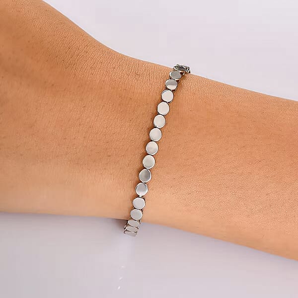 Shop Lc Rhapsody Line Bracelet In 950 Platinum (6.50 In) 10.36 Grams