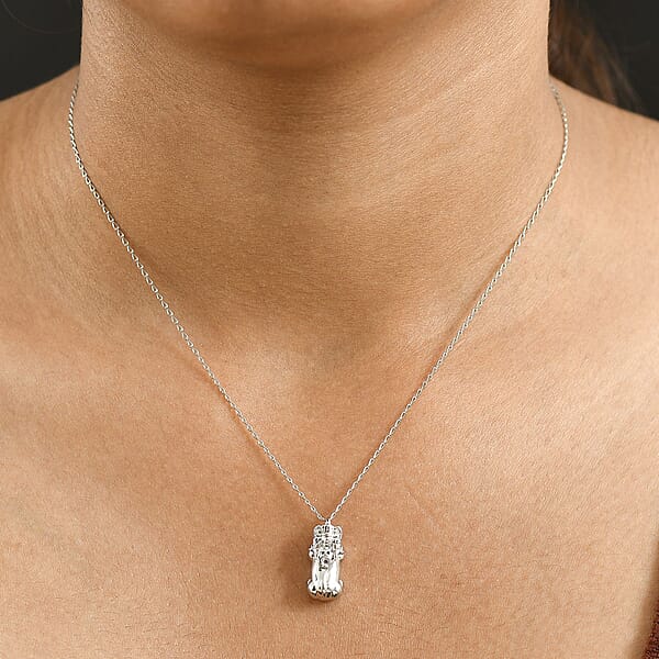 Shop Lc Rhapsody Pixiu Pendant Necklace In 950 099.99Platinum 5.80 Grams 20 Inches