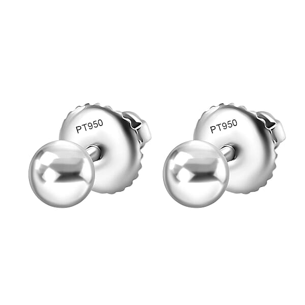 Shop Lc Rhapsody Stud Earrings In 950 Platinum 3.55 Grams