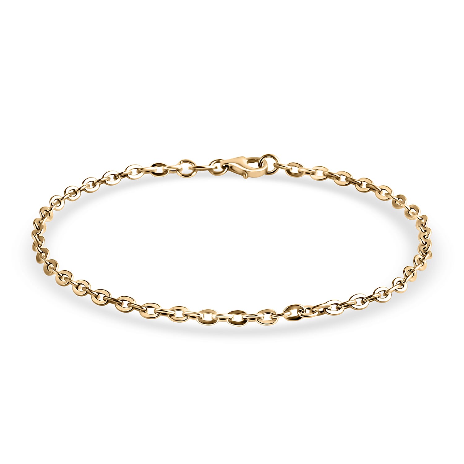 shop lc Rolo Link Chain Bracelet in 10K Yellow Gold (7.25 In) 1 Grams