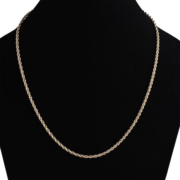 Shop Lc Rope Chain Necklace In 10K Yellow Gold 3.10 Grams 20 Inches