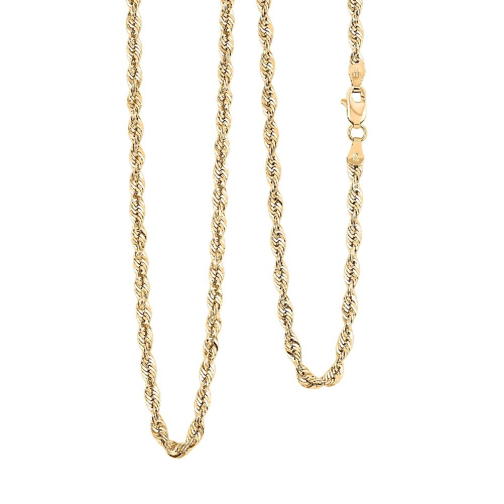 shop lc Rope Chain Necklace in 10K Yellow Gold 5.80 Grams 24 Inches