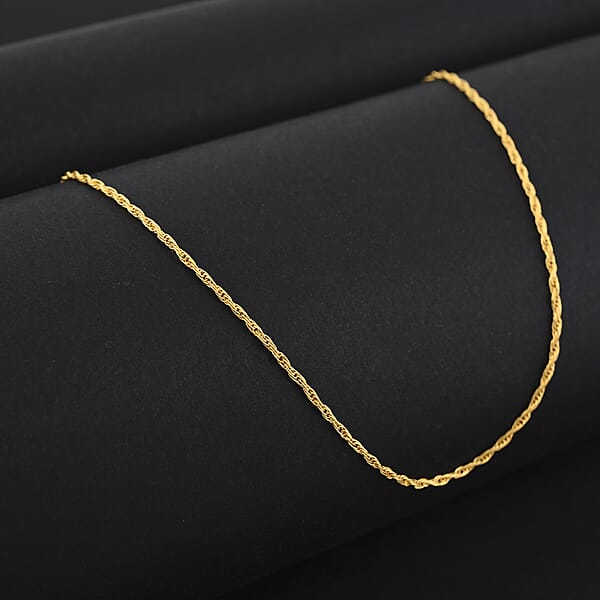 Shop Lc Rope Chain Necklace In 24K Yellow Gold 2.90 Grams 20 Inches