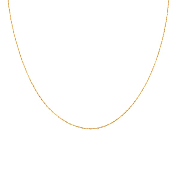 Shop Lc Rope Chain Necklace In 24K Yellow Gold 2.90 Grams 20 Inches