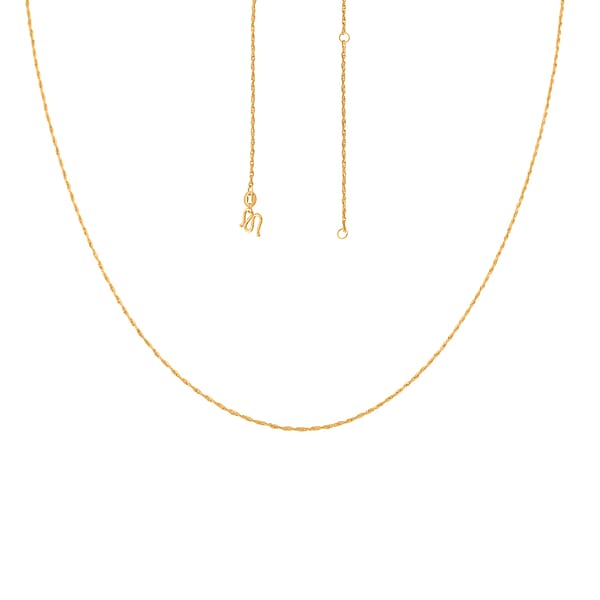 Shop Lc Rope Chain Necklace In 24K Yellow Gold 2.90 Grams 20 Inches