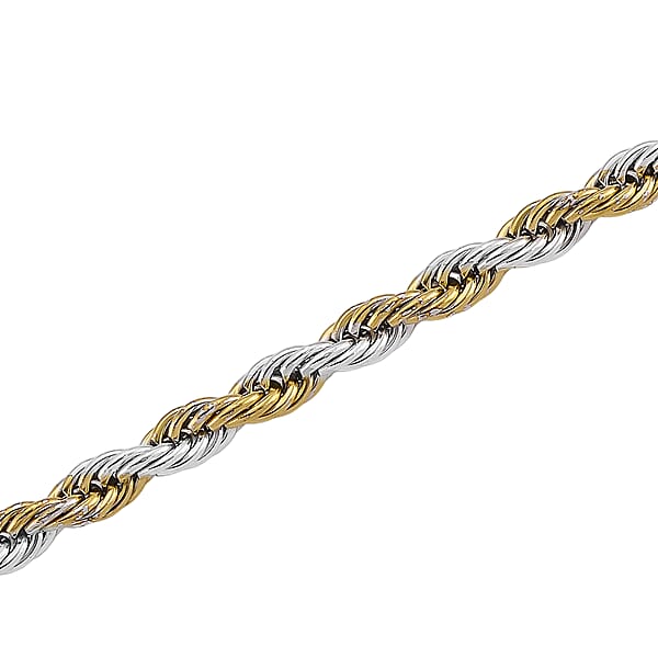 Shop Lc Rope Chain Necklace In ION Plated YG And Stainless Steel 20-22 Inches