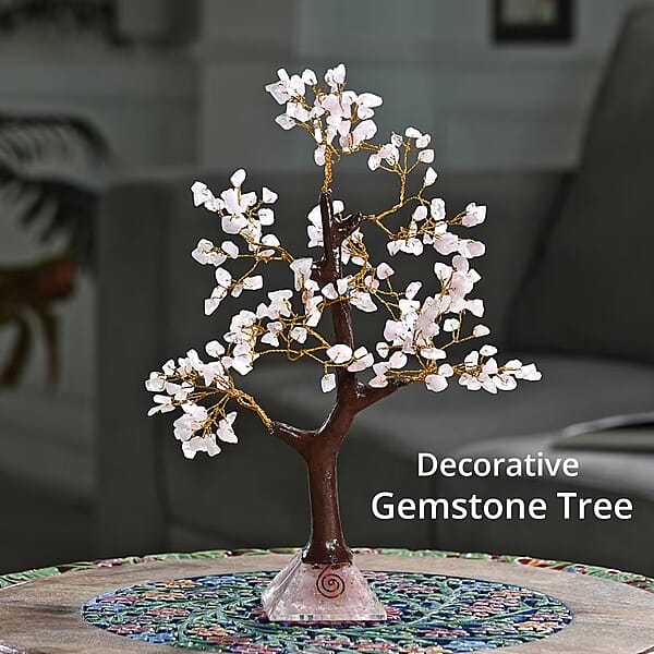 Shop Lc Rose Quartz Gemstone Tree With Pyramid Orgone Base (Approx. 0.881 Lbs)