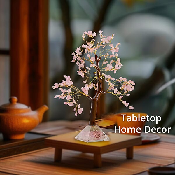 Shop Lc Rose Quartz Gemstone Tree With Pyramid Orgone Base (Approx. 0.881 Lbs)