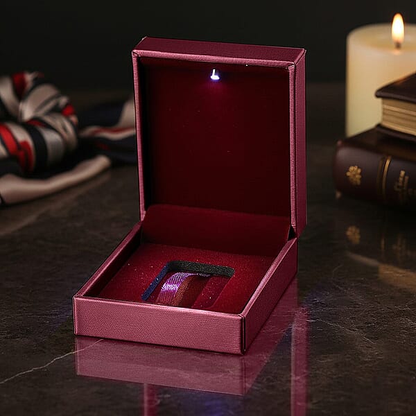 Shop Lc Rose Red Faux Leather And Rose Red Velvet LED Light Packaging Box