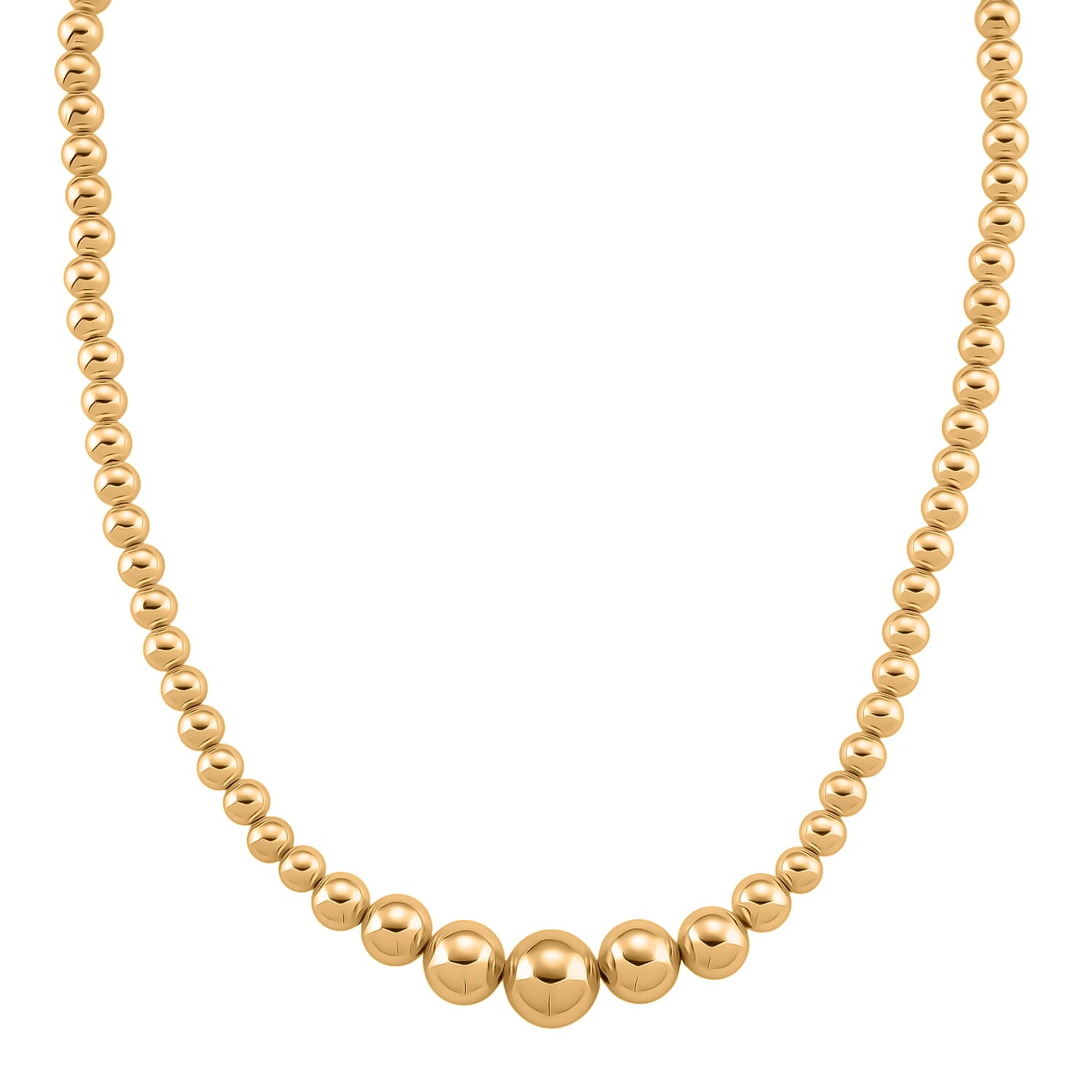 shop lc Round Shape Beaded Chain Necklace in Goldtone 20-22 Inches
