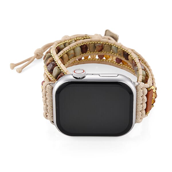 Shop Lc S9 Multi Functional Smart Watch With White Silicone And 3-Row Jasper Strap