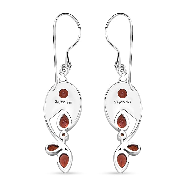 Shop Lc Sajen Silver Mozambique Garnet 3.50 Ctw Earrings In Rhodium Over Sterling Silver