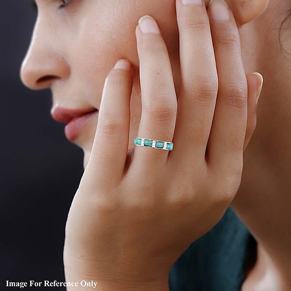 Shop Lc Santa Fe Style Kingman Turquoise 1.00 Ctw Ring In Sterling Silver Band Ring Boho Western Turquoise Jewelry For Women