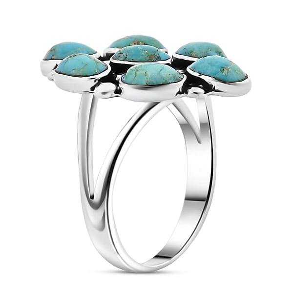 Shop Lc Santa Fe Style Kingman Turquoise 1.05 Ctw Ring In Sterling Silver