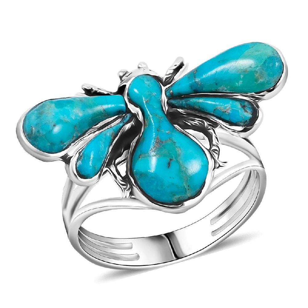 shop lc Santa Fe Style Kingman Turquoise 1.25 ctw Ring in Sterling Silver
