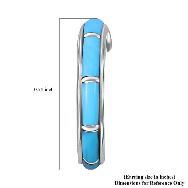 Shop Lc Santa Fe Style Kingman Turquoise Earrings In Sterling Silver Boho Western Turquoise Jewelry For Women Silver Earrings (7.50 In) 1.50 Ctw