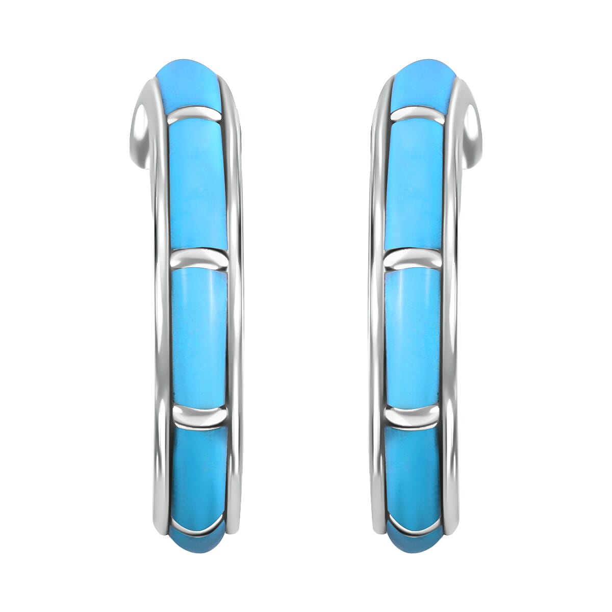 shop lc Santa Fe Style Kingman Turquoise Earrings in Sterling Silver Boho Western Turquoise Jewelry for Women Silver Earrings (7.50 in) 1.50 ctw