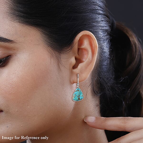 Shop Lc Santa Fe Style Mojave Blue 18.00 Ctw Earrings In Sterling Silver Silver Solitaire Dangle Earrings Silver Jewelry For Women