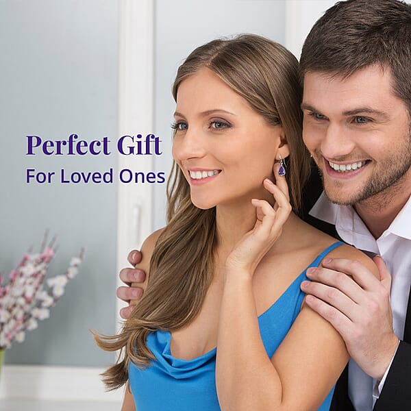 Shop Lc Santa Fe Style Mojave Purple Turquoise 2.20 Ctw Earrings In Sterling Silver Dangle Drop Earrings Western Jewelry For Women