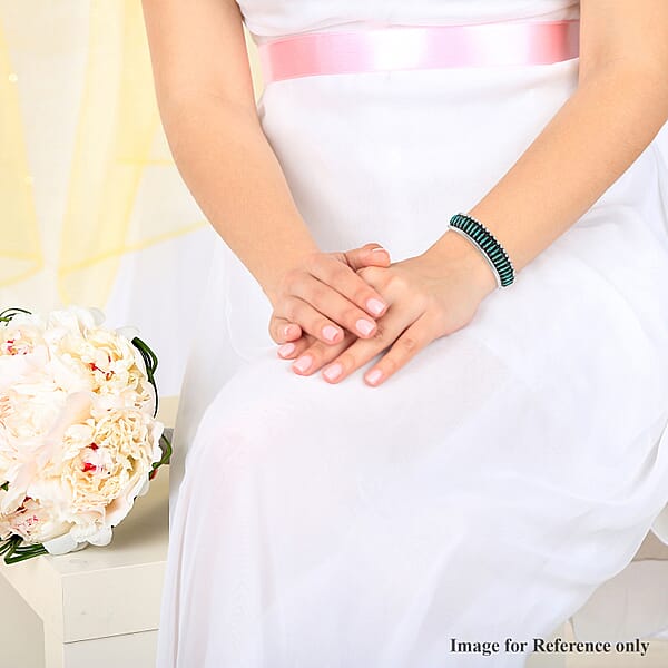 Shop Lc Santa Fe Style Turquoise Cuff Bracelet In Sterling Silver (7.00 In) 15 Grams 1.25 Ctw